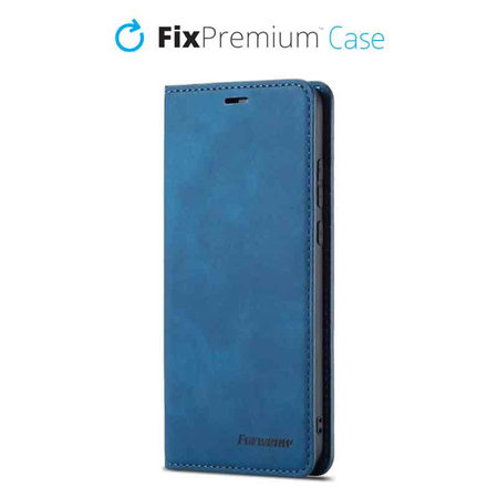 FixPremium - Puzdro Business Wallet pro iPhone 11, modrá