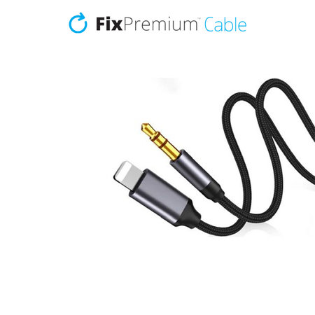 FixPremium - Lightning / Jack 3.5mm Kabel (1m), černá