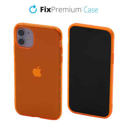 FixPremium - Pouzdro Clear pro iPhone 11, oranžová