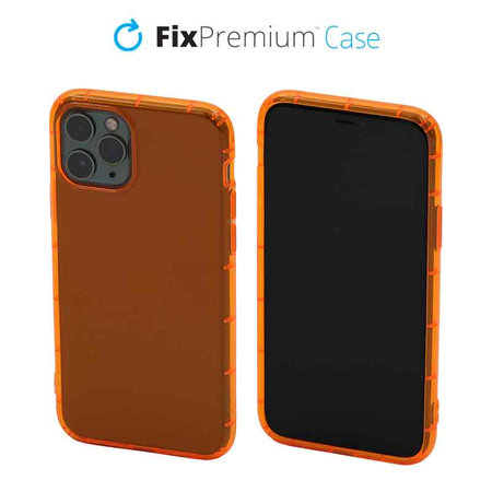 FixPremium - Pouzdro Clear pro iPhone 11 Pro, oranžová