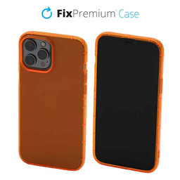 FixPremium - Pouzdro Clear pro iPhone 12 Pro Max, oranžová