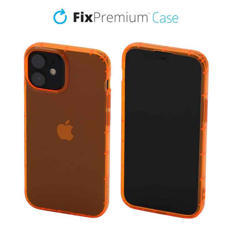 FixPremium - Pouzdro Clear pro iPhone 13 mini, oranžová