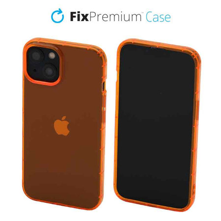 FixPremium - Pouzdro Clear pro iPhone 14, oranžová