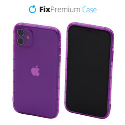 FixPremium - Pouzdro Clear pro iPhone 11, fialová