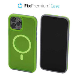 FixPremium - Pouzdro Clear s MagSafe pro iPhone 12 Pro Max, neon green