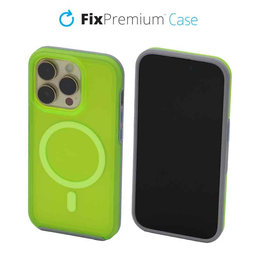 FixPremium - Pouzdro Clear s MagSafe pro iPhone 14 Pro, neon green