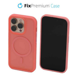 FixPremium - Pouzdro Clear s MagSafe pro iPhone 14 Pro, peach pink