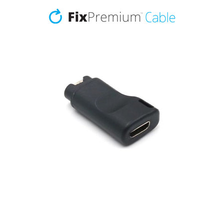 FixPremium - Redukce Micro-USB na Garmin Konektor pro Hodinky, černá