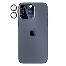 PanzerGlass - Ochranný Kryt Objektivu Fotoaparátu Hoops pro iPhone 15 Pro a 15 Pro Max, transparentná