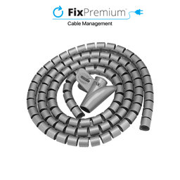 FixPremium - Organizér Kabelů - Trubka (10 mm), délka 2M, šedá