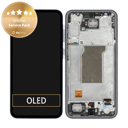 Samsung Galaxy A35 A356B - LCD Displej + Dotykové Sklo + Rám (Awesome Navy) - GH82-34223A Genuine Service Pack