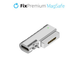 FixPremium - Redukce USB-C - MagSafe 2, stříbrná