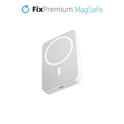 FixPremium - MagSafe PowerBank se Stojanem 5000mAh, bílá