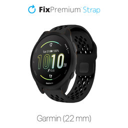 FixPremium - Univerzální silikonový řemínek pro Garmin (22 mm), černý