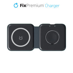 FixPremium - MagSafe Duo pro iPhone a Apple Watch, černá