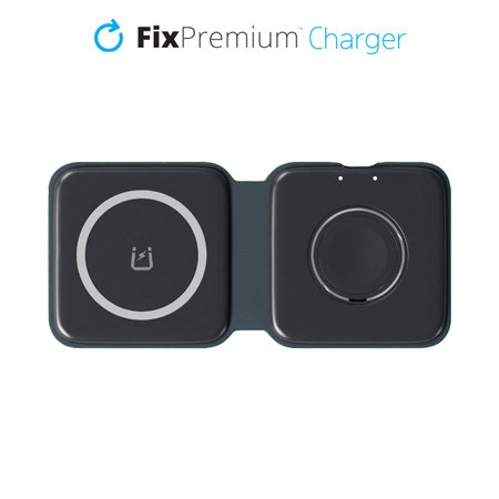 FixPremium - MagSafe Duo pro iPhone a Apple Watch, černá