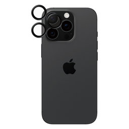 PanzerGlass - Ochranný Kryt Objektivu Fotoaparátu Hoops Ceramic pro iPhone 16 Pro a 16 Pro Max, černá