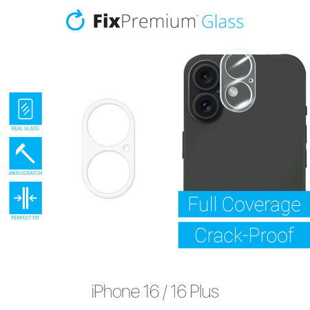 FixPremium Glass - Tvrdené sklo zadní kamery pro iPhone 16 a 16 Plus