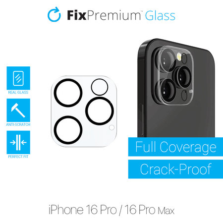 FixPremium Glass - Tvrdené sklo zadní kamery pro iPhone 16 Pro a 16 Pro Max