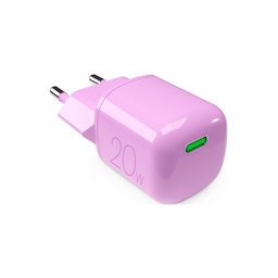 PURO - Nabíjecí Adaptér MiniPro USB-C, GaN, 20W, coraltastic