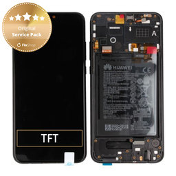 Huawei Honor 9X Lite - LCD Displej + Dotykové Sklo + Rám + Baterie (Midnight Black) - 02353QJJ Genuine Service Pack