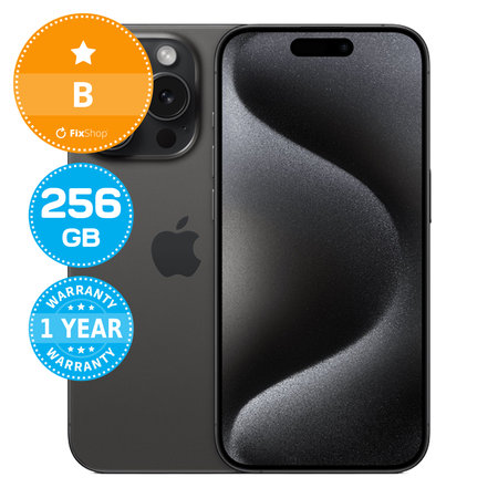 Apple iPhone 15 Pro Black Titanium 256GB B Repasovaný