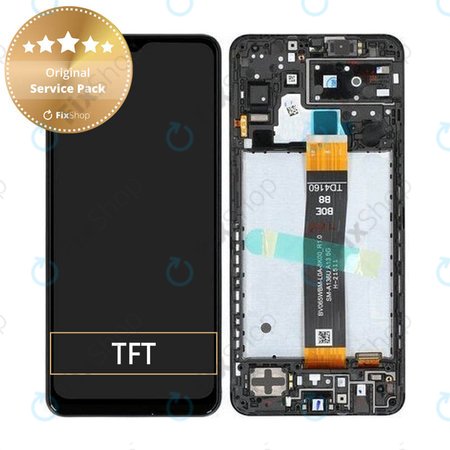 Samsung Galaxy A13 5G A136B - LCD Displej + Dotykové Sklo + Rám (Black) - GH82-29077A, GH82-29078A Genuine Service Pack