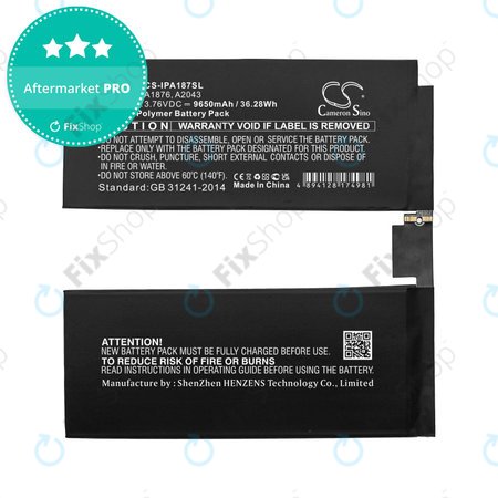 Apple iPad Pro 12.9 (3rd Gen 2018), iPad Pro 12.9 (4th Gen 2020) - Baterie A1876, A2043 9650mAh HQ