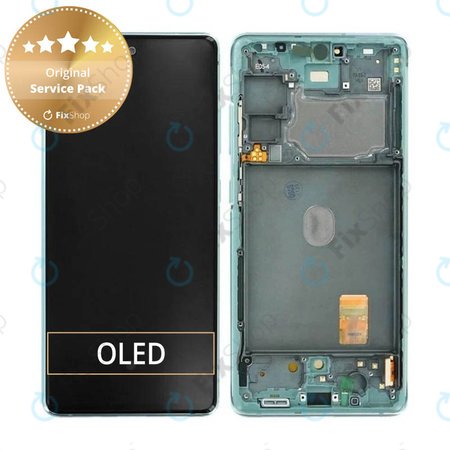 Samsung Galaxy S20 FE G780F - LCD Displej + Dotykové Sklo + Rám (Cloud Mint) - GH82-24220D, GH82-31328D, GH82-31329D, GH82-24219D Genuine Service Pack