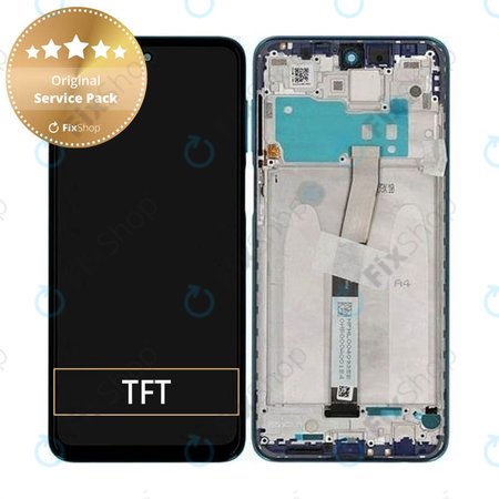 Xiaomi Redmi Note 9 Pro - LCD Displej + Dotykové Sklo + Rám (Aurora Blue) - 560005J6B200 Genuine Service Pack