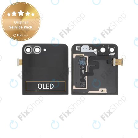 Samsung Galaxy Z Flip 6 F741B - LCD Displej + Dotykové Sklo + Rám (Vnější) (Crafted Black) - GH97-30012E Genuine Service Pack