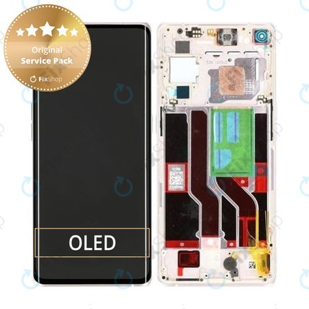 Oppo Find X3 Neo - LCD Displej + Dotykové Sklo + Rám (Galactic Silver) - 4906178 Genuine Service Pack