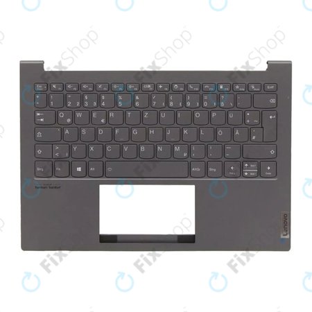 Lenovo ThinkBook 13X ITG - Kryt C (Armrest) + Klávesnice DE (Slate Grey) - 77034096 Genuine Service Pack