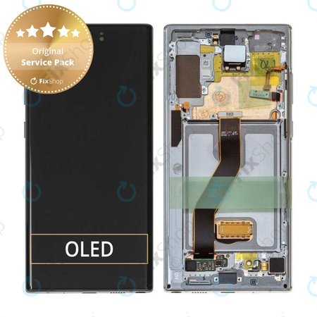 Samsung Galaxy Note 10 Plus - LCD Displej + Dotykové Sklo + Rám (Aura Glow) - GH82-20838C, G82-20900C Genuine Service Pack