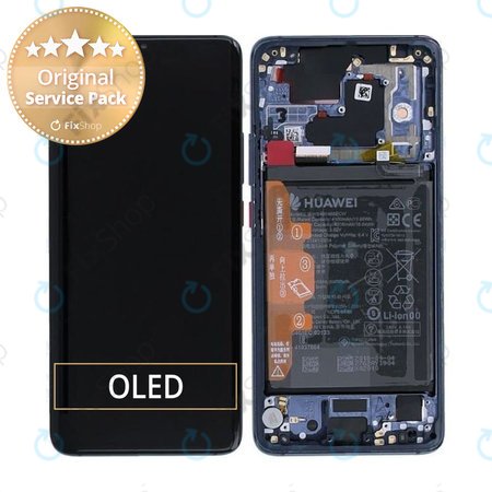 Huawei Mate 20 Pro - LCD Displej + Dotykové Sklo + Rám + Baterie (Midnight Blue) - 02352GFX Genuine Service Pack