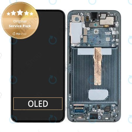 Samsung Galaxy S22 Plus S906B - LCD Displej + Dotykové Sklo + Rám (Green) - GH82-27500C, GH82-27501C Genuine Service Pack