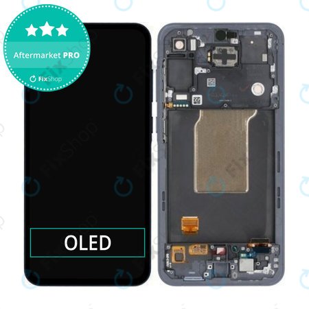 Samsung Galaxy A55 A556B - LCD Displej + Dotykové Sklo + Rám (Awesome Navy) OLED