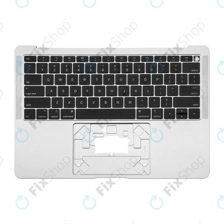 Apple MacBook Air 13" A1932 (2018 - 2019) - Horní Rám Klávesnice + Klávesnice US (Silver)