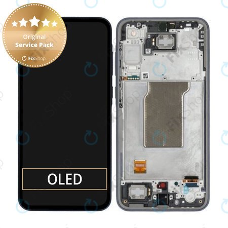 Samsung Galaxy A35 A356B - LCD Displej + Dotykové Sklo + Rám (Awesome Navy) - GH82-34223A Genuine Service Pack