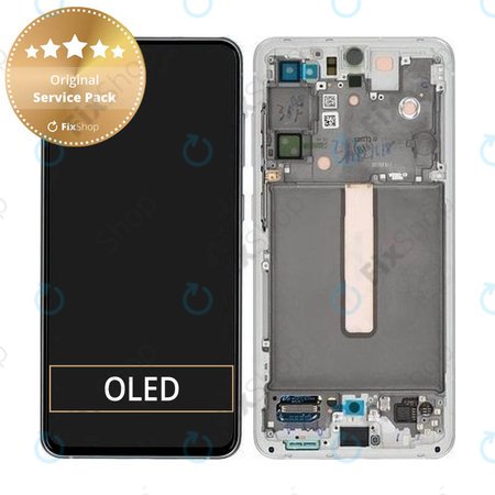 Samsung Galaxy S21 FE G990B - LCD Displej + Dotykové Sklo + Rám (White) - GH82-26414B, GH82-26420B, GH82-26590B Genuine Service Pack